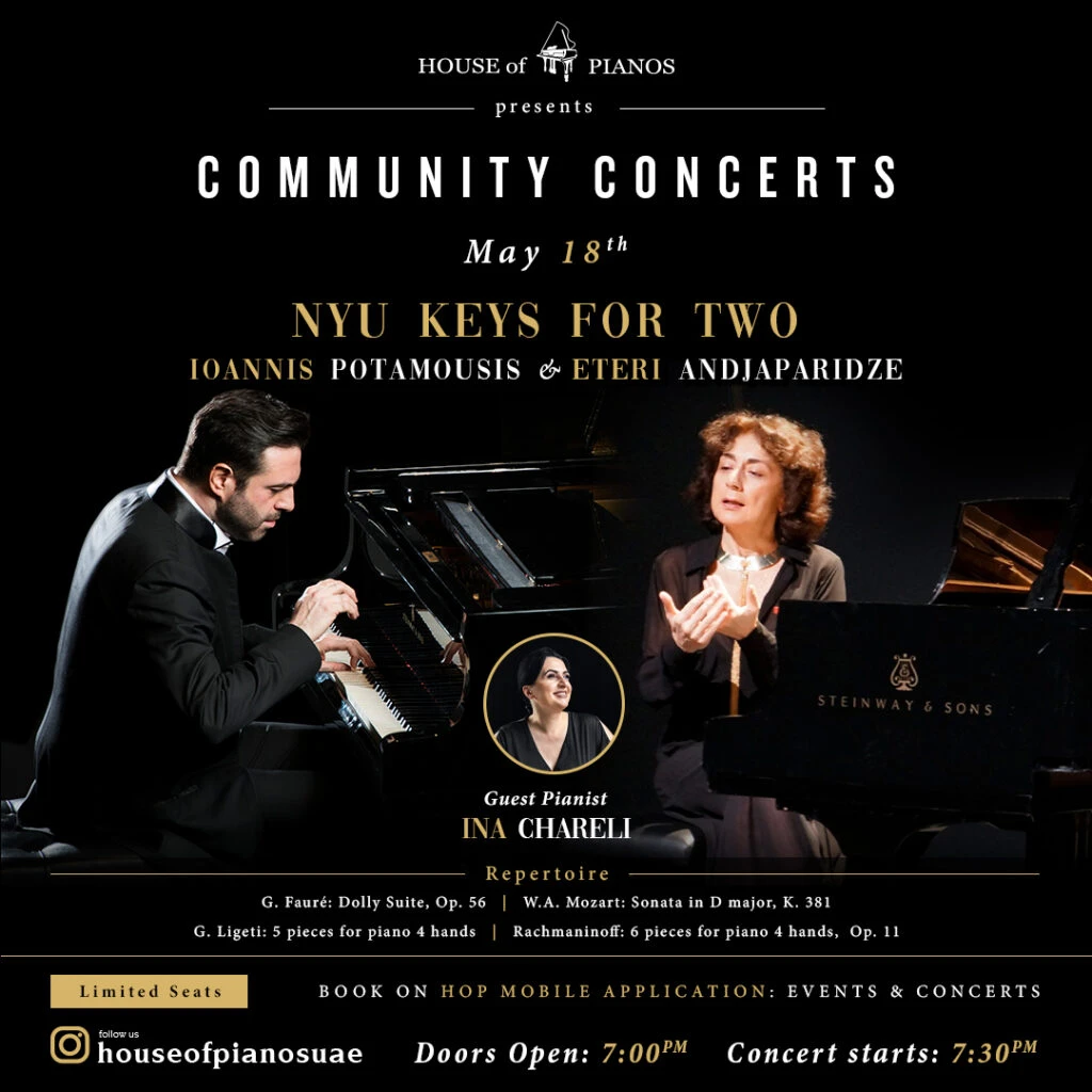 Community Concerts Programme May 18 | House of Pianos Dubai