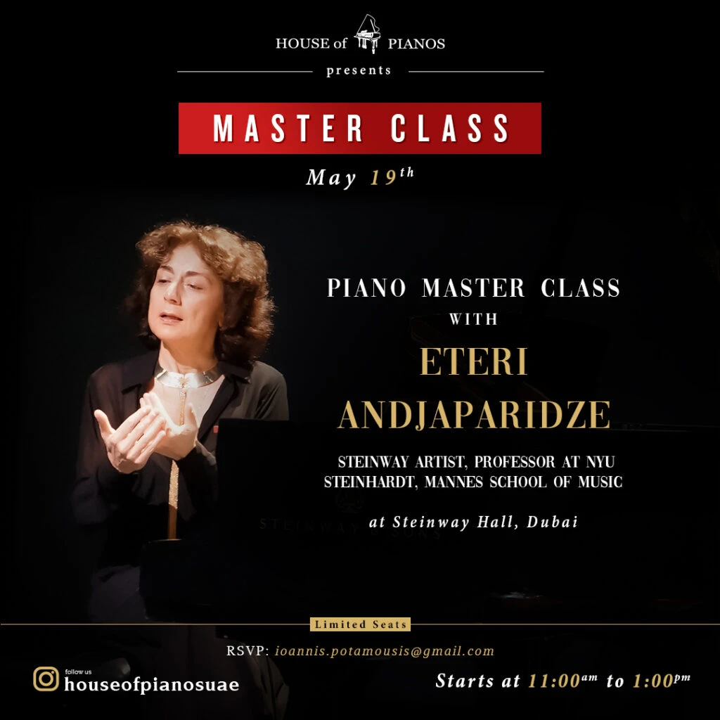 Community Concerts Programme May 19th Masterclass | House of Pianos Dubai